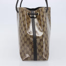 GUCCI GG crystal Shoulder Bag Coated Canvas Beige Gold 419689 Auth ki6829V-4