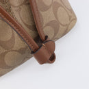 Coach Signature Tote Bag PVC Beige Gold Auth ki6830A-15