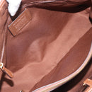 Coach Signature Tote Bag PVC Beige Gold Auth ki6830A-21