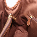 Coach Signature Tote Bag PVC Beige Gold Auth ki6830A-23
