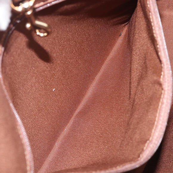 Coach Signature Tote Bag PVC Beige Gold Auth ki6830A