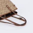 Coach Signature Tote Bag PVC Beige Gold Auth ki6830A-7