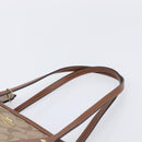 Coach Signature Tote Bag PVC Beige Gold Auth ki6830A-8
