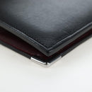 CARTIER Bifold Wallet Leather Black Silver Auth ki6832V-15