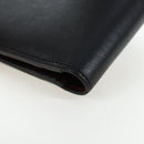CARTIER Bifold Wallet Leather Black Silver Auth ki6832V-16