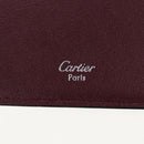 CARTIER Bifold Wallet Leather Black Silver Auth ki6832V-20