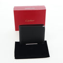 CARTIER Bifold Wallet Leather Black Silver Auth ki6832V-12