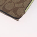 Coach Signature Shoulder Pouch Smartphone Case PVC Beige Silver Auth ki6833A-13