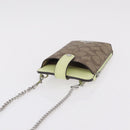 Coach Signature Shoulder Pouch Smartphone Case PVC Beige Silver Auth ki6833A-6