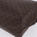 CELINE Macadam Canvas Pouch PVC Leather Brown Gold Auth ki6839-17