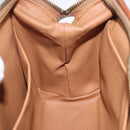CELINE Macadam Canvas Pouch PVC Leather Brown Gold Auth ki6839-22