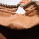 CELINE Macadam Canvas Pouch PVC Leather Brown Gold Auth ki6839-23