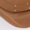 Chloe Eden Shoulder Bag Leather Beige Gold Auth ki6840-17