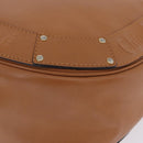 Chloe Eden Shoulder Bag Leather Beige Gold Auth ki6840-20