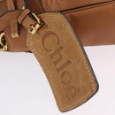 Chloe Eden Shoulder Bag Leather Beige Gold Auth ki6840-21