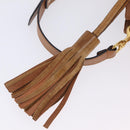 Chloe Eden Shoulder Bag Leather Beige Gold Auth ki6840-22