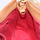 Chloe Eden Shoulder Bag Leather Beige Gold Auth ki6840-24