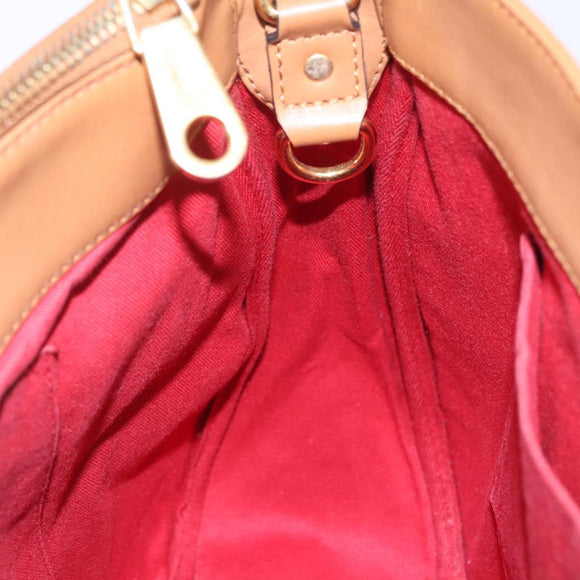Chloe Eden Shoulder Bag Leather Beige Gold Auth ki6840