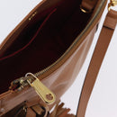 Chloe Eden Shoulder Bag Leather Beige Gold Auth ki6840-27