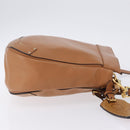 Chloe Eden Shoulder Bag Leather Beige Gold Auth ki6840-3