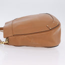 Chloe Eden Shoulder Bag Leather Beige Gold Auth ki6840-4