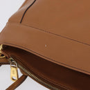 Chloe Eden Shoulder Bag Leather Beige Gold Auth ki6840-8