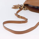Chloe Eden Shoulder Bag Leather Beige Gold Auth ki6840-9