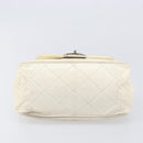 CHANEL Chain Shoulder Bag Leather Beige Silver CC Auth ki6841A-6