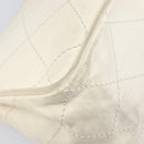 CHANEL Chain Shoulder Bag Leather Beige Silver CC Auth ki6841A-19