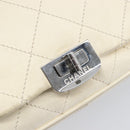 CHANEL Chain Shoulder Bag Leather Beige Silver CC Auth ki6841A-21
