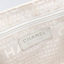 CHANEL Chain Shoulder Bag Leather Beige Silver CC Auth ki6841A-24