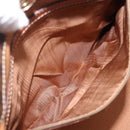 CELINE Macadam Canvas Tote Bag PVC Leather Brown Gold Auth ki6842A-21