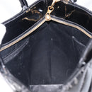 CHANEL COCO Mark Standard Tote Bag Patent Leather Black Gold CC Auth ki6845M-20
