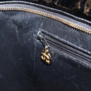 CHANEL COCO Mark Standard Tote Bag Patent Leather Black Gold CC Auth ki6845M-22