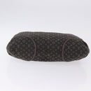 LOUIS VUITTON Monogram Mini Lin Manon MM Bag Brown Ebene M95619 LV Auth ki6848V-5