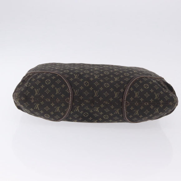 LOUIS VUITTON Monogram Mini Lin Manon MM Bag Brown Ebene M95619 LV Auth ki6848V