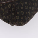 LOUIS VUITTON Monogram Mini Lin Manon MM Bag Brown Ebene M95619 LV Auth ki6848V-16