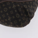 LOUIS VUITTON Monogram Mini Lin Manon MM Bag Brown Ebene M95619 LV Auth ki6848V-17