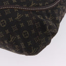 LOUIS VUITTON Monogram Mini Lin Manon MM Bag Brown Ebene M95619 LV Auth ki6848V-19