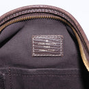 LOUIS VUITTON Monogram Mini Lin Manon MM Bag Brown Ebene M95619 LV Auth ki6848V-21
