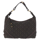 LOUIS VUITTON Monogram Mini Lin Manon MM Bag Brown Ebene M95619 LV Auth ki6848V-13