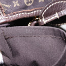 LOUIS VUITTON Monogram Mini Lin Manon MM Bag Brown Ebene M95619 LV Auth ki6848V-12