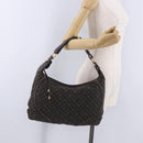 LOUIS VUITTON Monogram Mini Lin Manon MM Bag Brown Ebene M95619 LV Auth ki6848V-25