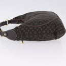 LOUIS VUITTON Monogram Mini Lin Manon MM Bag Brown Ebene M95619 LV Auth ki6848V-4