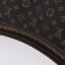 LOUIS VUITTON Monogram Mini Lin Manon MM Bag Brown Ebene M95619 LV Auth ki6848V-7