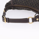 LOUIS VUITTON Monogram Mini Lin Manon MM Bag Brown Ebene M95619 LV Auth ki6848V-8