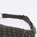 LOUIS VUITTON Monogram Mini Lin Manon MM Bag Brown Ebene M95619 LV Auth ki6848V-14