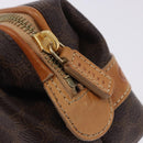 CELINE Macadam Canvas Pouch PVC Leather Brown Gold Auth ki6850-14