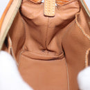 CELINE Macadam Canvas Pouch PVC Leather Brown Gold Auth ki6850-20