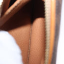 CELINE Macadam Canvas Pouch PVC Leather Brown Gold Auth ki6850-24